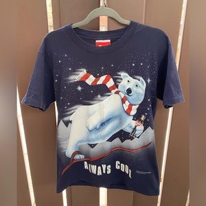 Vintage 1994 Coca-Cola ‘Stay Cool’ Skiing Polar Bear Shirt